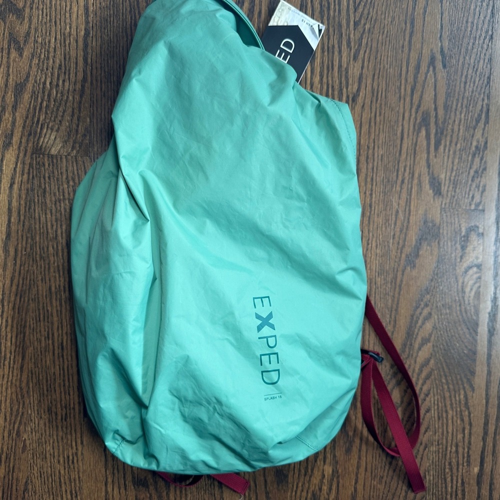 Exped Splash 15 Unisex 15L green Waterproof Roll-Top Backpack Dry Bag Pack